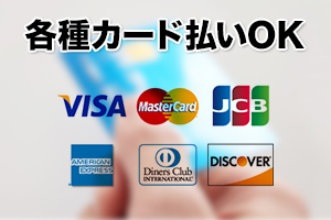 各種カード払いOK